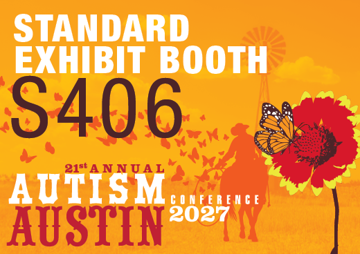 a square graphic representing 2027 Autism Conference Standard Exhibit Booth - S406