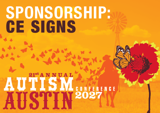 a square graphic representing 2027 Autism Conference Sponsorship - CE Sign Package