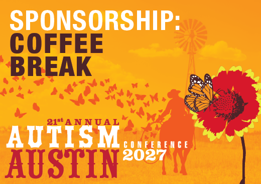 a square graphic representing 2027 Autism Conference Sponsorship - Coffee Break