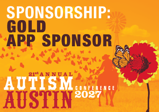 a square graphic representing 2027 Autism Conference Sponsorship - GOLD App Sponsor