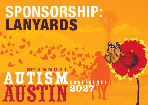 a square graphic representing 2027 Autism Conference Sponsorship - Lanyards