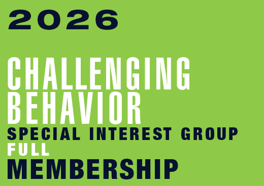 a square graphic representing 2026 Challenging Behavior SIG Full Membership [9/1/2025 - 8/31/2026]