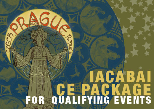 a square graphic representing 2026 International Conference IACABAI CE Package for Qualifying Events
