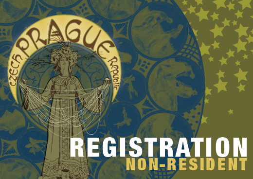 a square graphic representing 2026 International Conference, Prague. Czech Republic Non-Resident