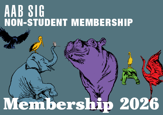 a square graphic representing 2026 AAB SIG Non-Student Membership [9/1/2025 - 8/31/2026]