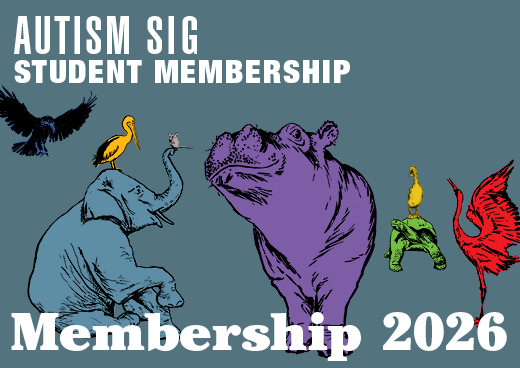 a square graphic representing 2026 Autism SIG Student Membership [9/1/2025 - 8/31/2026]