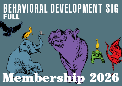 a square graphic representing 2026 Behavioral Development SIG Full Membership [09/01/2025-08/31/2026]