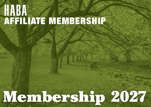 a square graphic representing 2027 HABA Affiliate Membership [10/01/2026 - 09/30/2027]