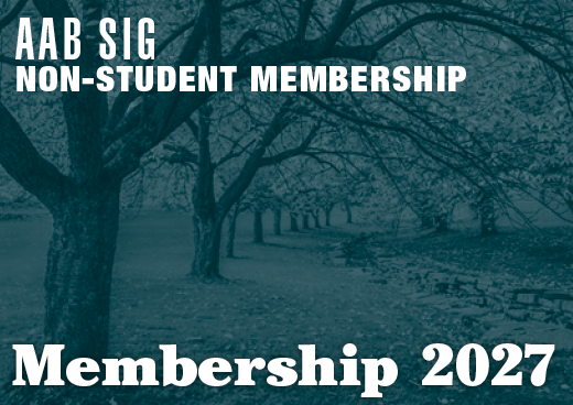 a square graphic representing 2027 AAB SIG Non-Student Membership [9/1/2026 - 8/31/2027]