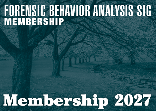 a square graphic representing 2027 Forensic Behavior Analysis SIG Membership [9/1/2026 - 8/31/2027]