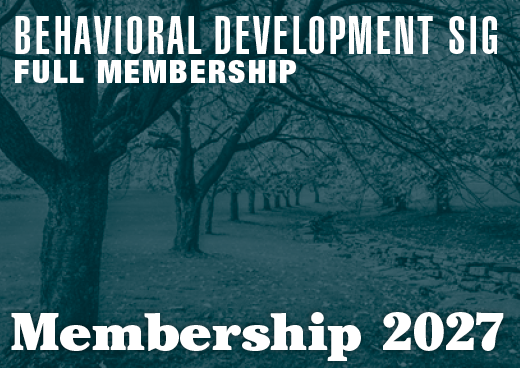 a square graphic representing 2027 Behavioral Development SIG Full Membership [09/01/2026-08/31/2027]