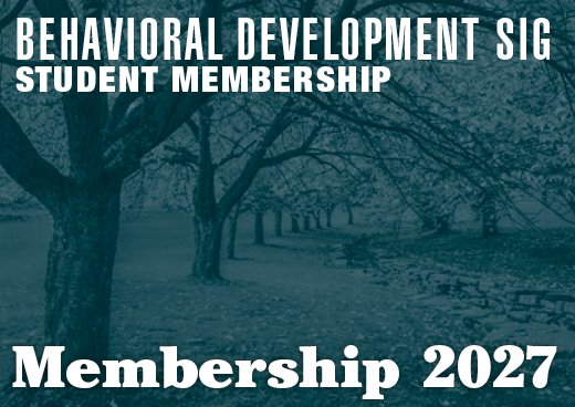 a square graphic representing 2027 Behavioral Development SIG Student Membership [9/1/2026 - 8/31/2027]