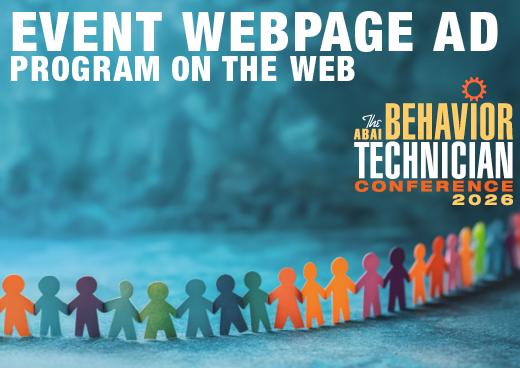 a square graphic representing 2026 Behavior Technician Conference Event Webpage Ad - Program on the Web
