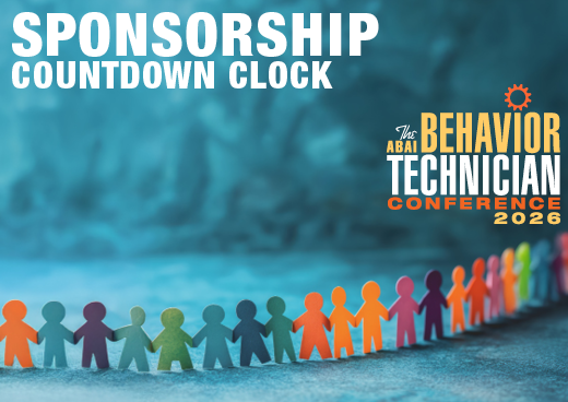 a square graphic representing 2026 Behavior Technician Conference Sponsorship - Countdown Clock