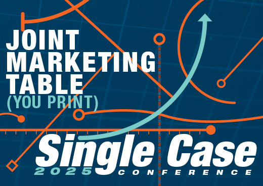 a square graphic representing 2025 Single Case Design Conference Joint Marketing Table - you print